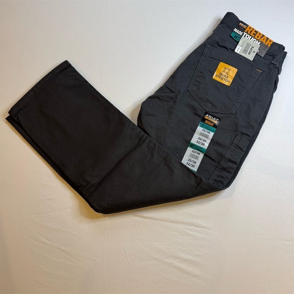 Ariat Men's Rebar M4 Gray Work Pants Size 32 Relaxed Fit 30 Inseam - Picture 1 of 6